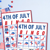 4th of July Bingo Game printable