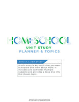 Homeschool Unit Study Planner Kit