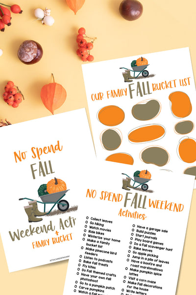 No Spend Fall Weekend Activities printable