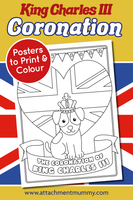 King Charles III Coronation Royal Family Royal Dog Posters to Colour