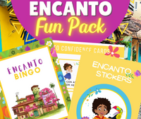 Disney Encanto Inspired Fun Game Pack - Bingo, Cards, Stickers