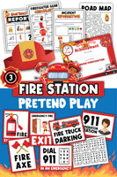 Fire Station Pretend Play Set